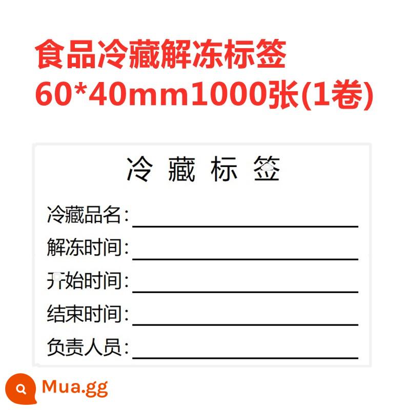 Ngâm thẻ hợp lệ thực phẩm dải thời gian rã đông trong tủ lạnh nhãn hợp lệ thời hạn sử dụng thời gian hết hạn nhãn dán tự dính - Làm lạnh và rã đông 60*40mm 1000 tờ/cuộn Cần có hóa đơn và tin nhắn