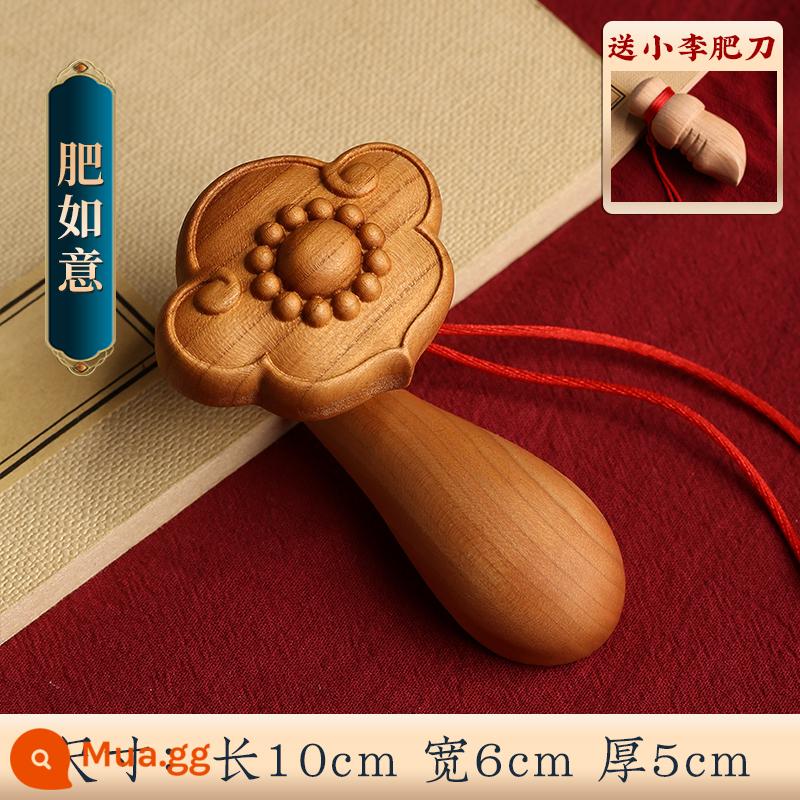 Xiao Li Fei Sword Baby Baby Gỗ đào tự nhiên Mặt dây chuyền nhỏ Fat Knife Shangfang Full Sword Xiao Li Fei Dao Handmade Sword - Đào Mộ Béo Như Ý