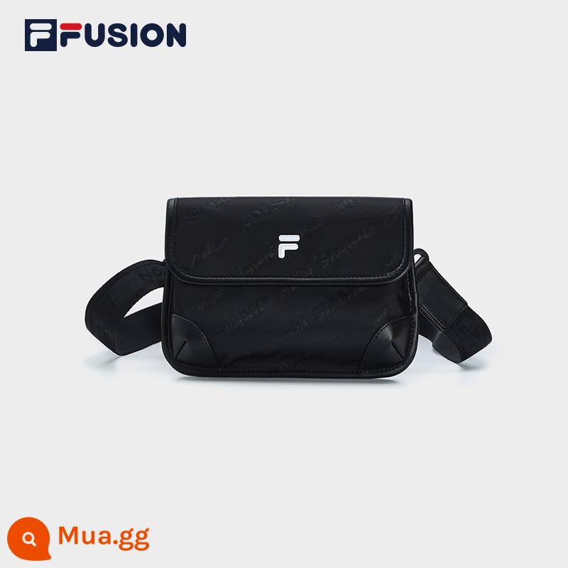 FILA FUSION Fila hợp thời trang thương hiệu cặp đôi túi đeo vai mùa hè 2023 nữ túi đeo vai thể thao túi nhỏ nam - Màu đen đậm-BK