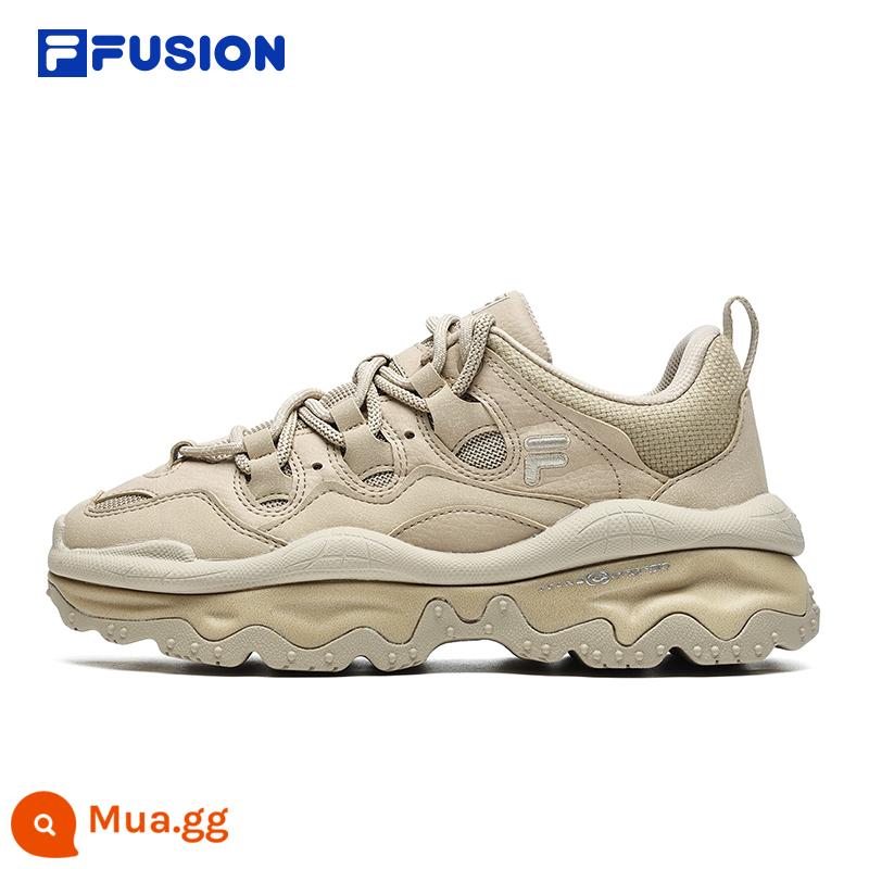 Giày bốt FILA FUSION FilaQD96 giày đế dày đế dày nữ bố giày thể thao thời trang dành cho nam - [Nữ] Cát/Bột yến mạch-SO