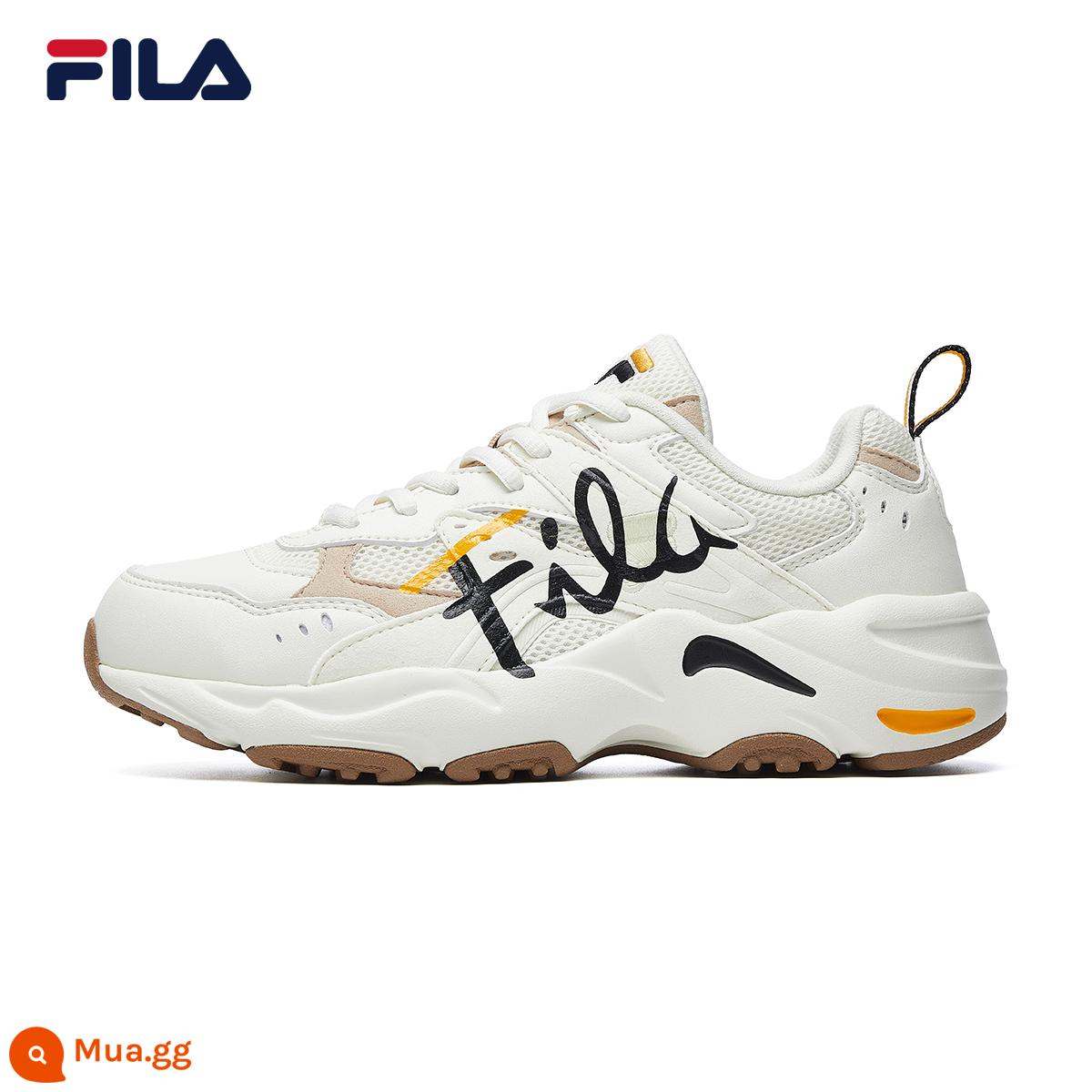 FILA Fila Chính Thức Nữ Bố Giày Lightning Giày Thời Trang Thu Đông Thoải Mái Thể Thao Giày Chạy Bộ - [Phong cách nữ] Micro White-SW