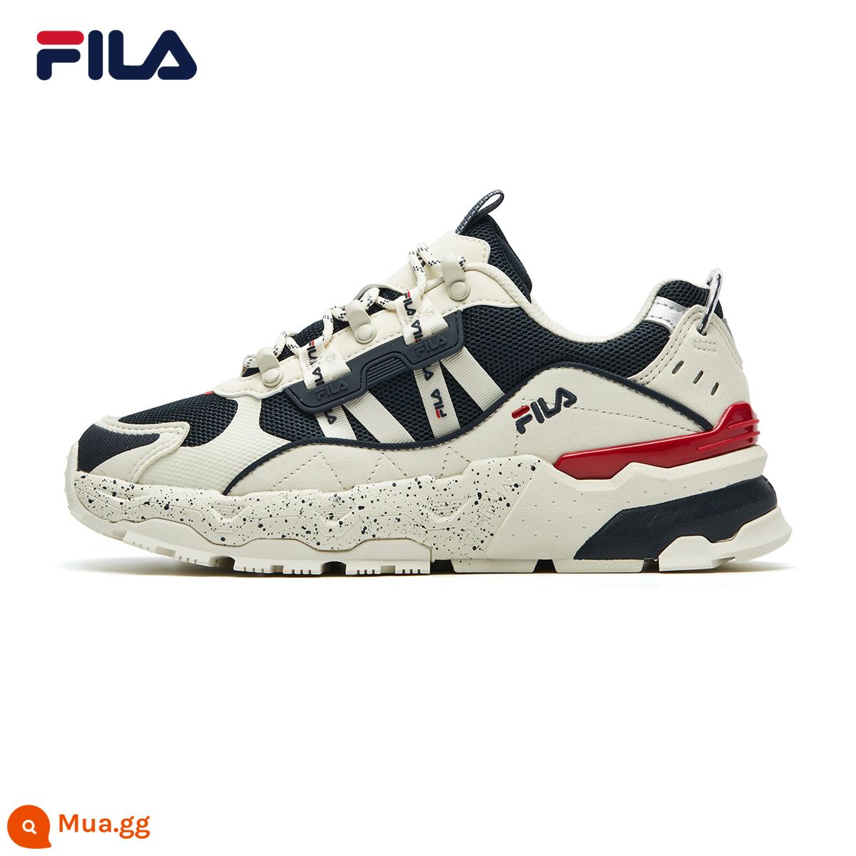 FILA Fila chính thức của bé hơi thở của bố Giày Giày nữ Giày retro thời trang nhẹ Giày thể thao ngoài trời dành cho nữ - [Nữ] Măng tây trắng/berry xanh-WD