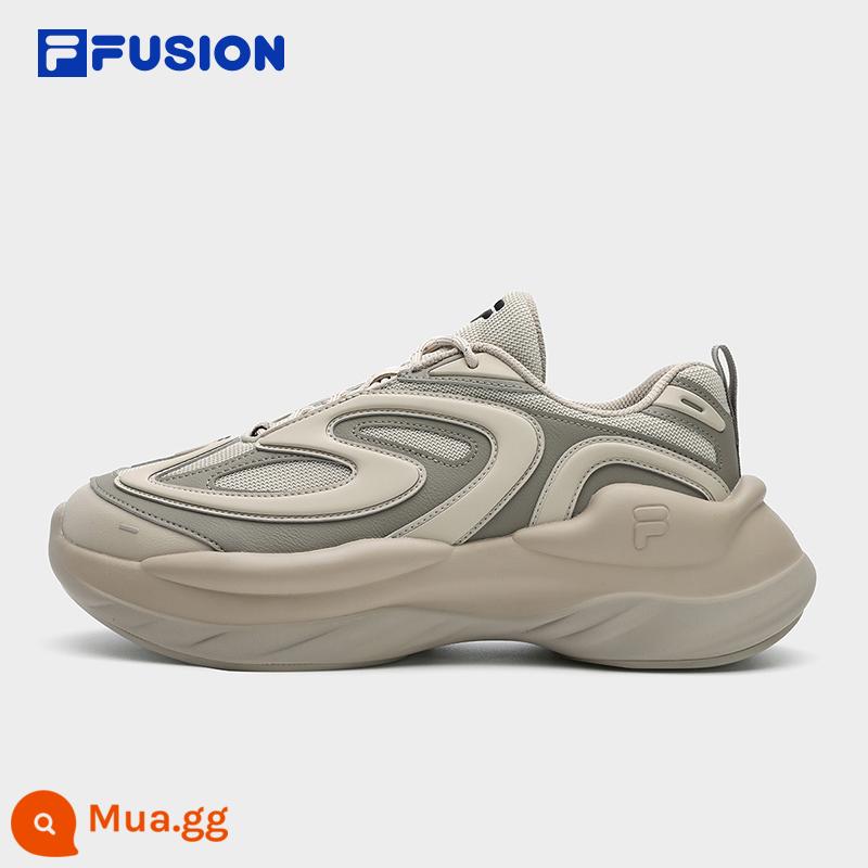 Giày bố nữ FILA FUSION FILA thiên thạch của Ouyang Nana 2023 giày thường đế dày mới - [Nam] Xi măng vàng/Xám sa mạc-CB