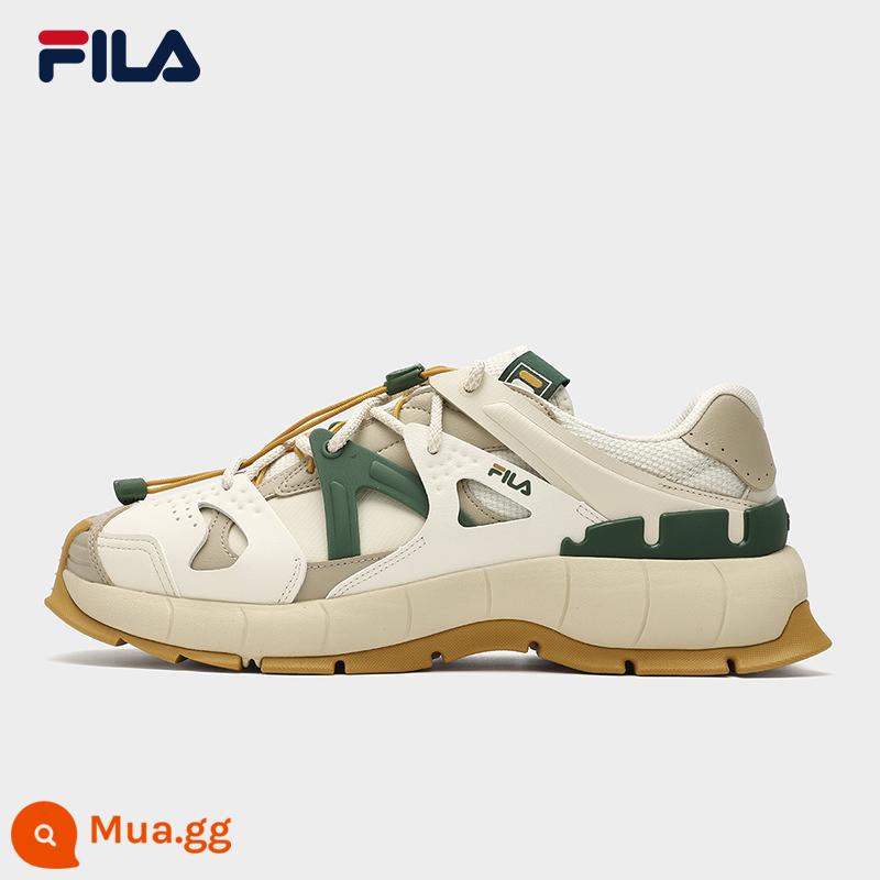 [Phong cách tương tự như Zhang Yixing] Giày nam chính thức FILA Fila, giày bố, giày thể thao retro, giày thường, giày tre - Măng tây trắng/tuyết trắng đầu tiên-WP