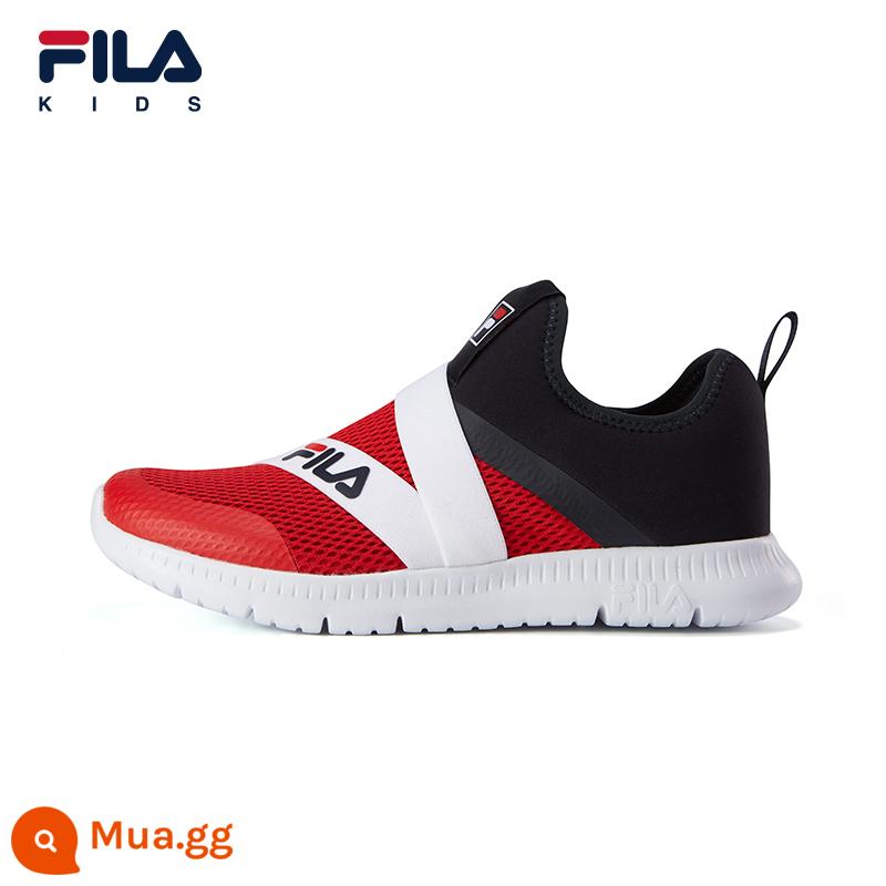 FILA KIDSFila giày trẻ em giày thể thao trẻ em mùa hè bé trai và bé gái một bàn đạp giày lưới thoáng khí giày chạy bộ - [Big Kids] Truyền Thuyết Xanh/Lửa Đỏ-PNR