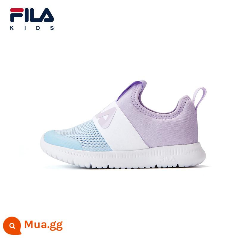 FILA KIDSFila giày trẻ em giày thể thao trẻ em mùa hè bé trai và bé gái một bàn đạp giày lưới thoáng khí giày chạy bộ - [Kids] Hibiscus Purple/Ice Water Blue-APB