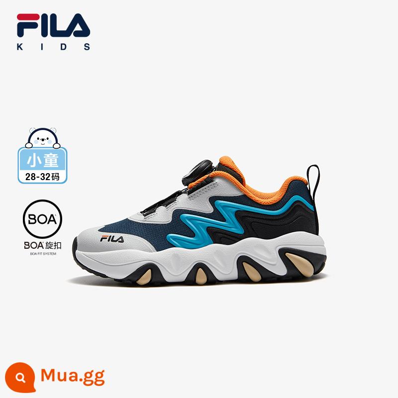 FILA KIDSFila Giày Trẻ Em Trẻ Em Tập Luyện Toàn Diện Giày Mùa Đông 2023 Nam Nữ Mới Núm Móng Vuốt Hổ giày - Ánh trăng xanh/đen-MB