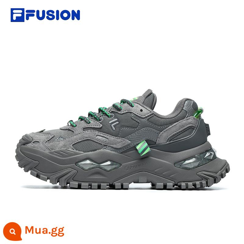 FILA FUSION Fila hợp thời trang thương hiệu giày kẹo cứng giày nữ giày thể thao tăng đế dày giày bố giày chạy bộ - Màu xám bí ẩn/Lâu đài màu xám-FC