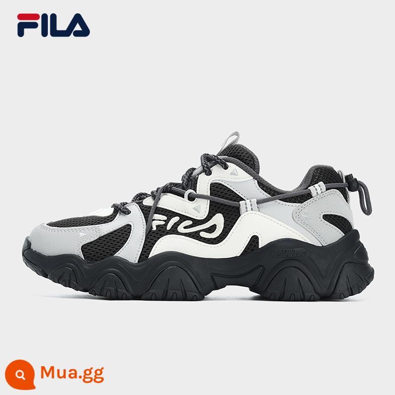 FILA Giày vuốt mèo Fila thế hệ thứ 4 giày nữ phong cách retro giày bố giày 2023 mới lưới thoáng khí giày thường - Sắt rèn/Trứng cá muối-FC