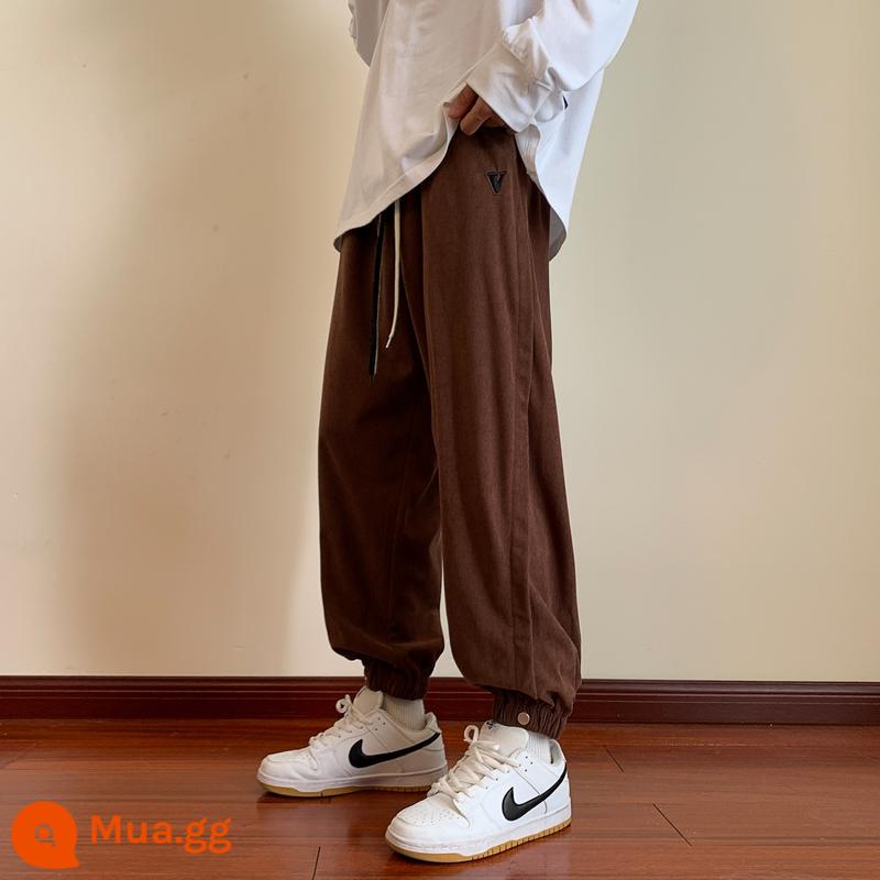 Fat Brother Autumn and Winter Casual Quần Boy - Nâu sâm