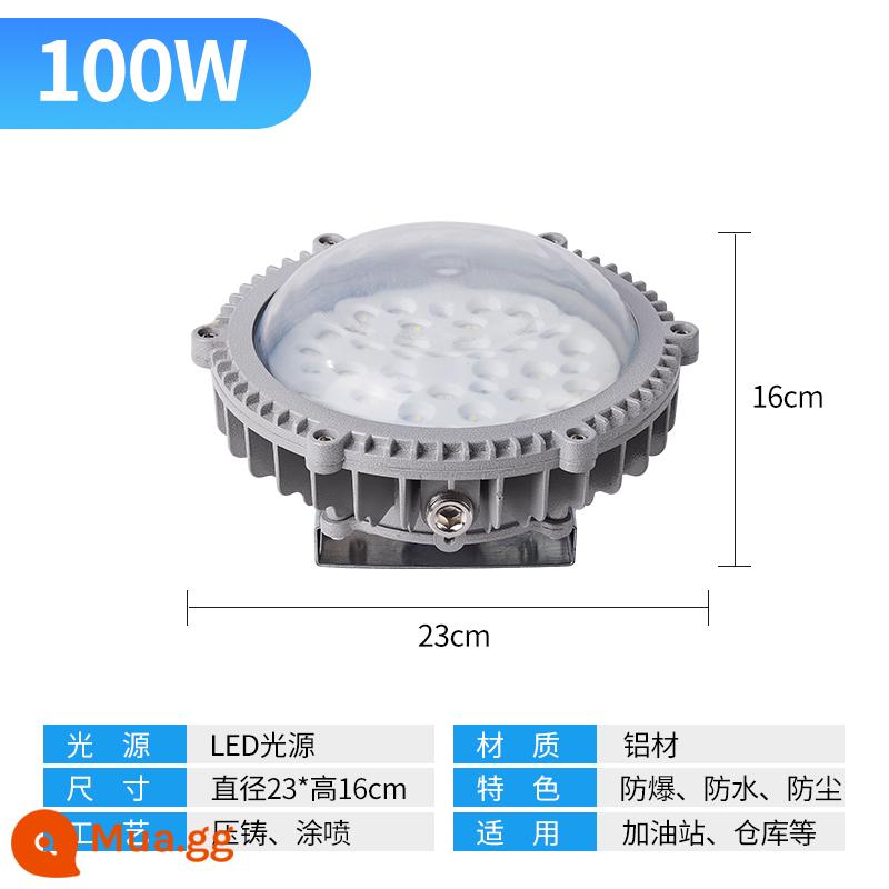 Đèn chống cháy nổ led100w kho công nghiệp chống cháy nổ nhà máy hóa chất trạm xăng đèn trần chống cháy nổ tròn đặc biệt - Đèn trần chống cháy nổ 100WEX