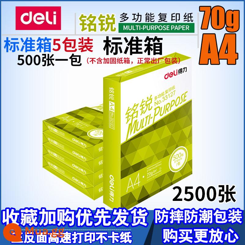 Deli Mingrui 70GA4 In ấn Shadow In - Mingrui 70g A4 giá 5 gói/hộp Thêm vào mục yêu thích và được ưu tiên giao hàng.