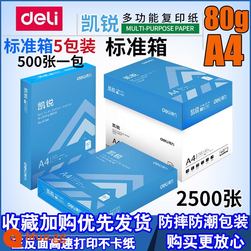 Deli Mingrui 70GA4 In ấn Shadow In - Deli Kairui 80g A4 năm gói/hộp. Thêm vào mục yêu thích và mua để được ưu tiên giao hàng.