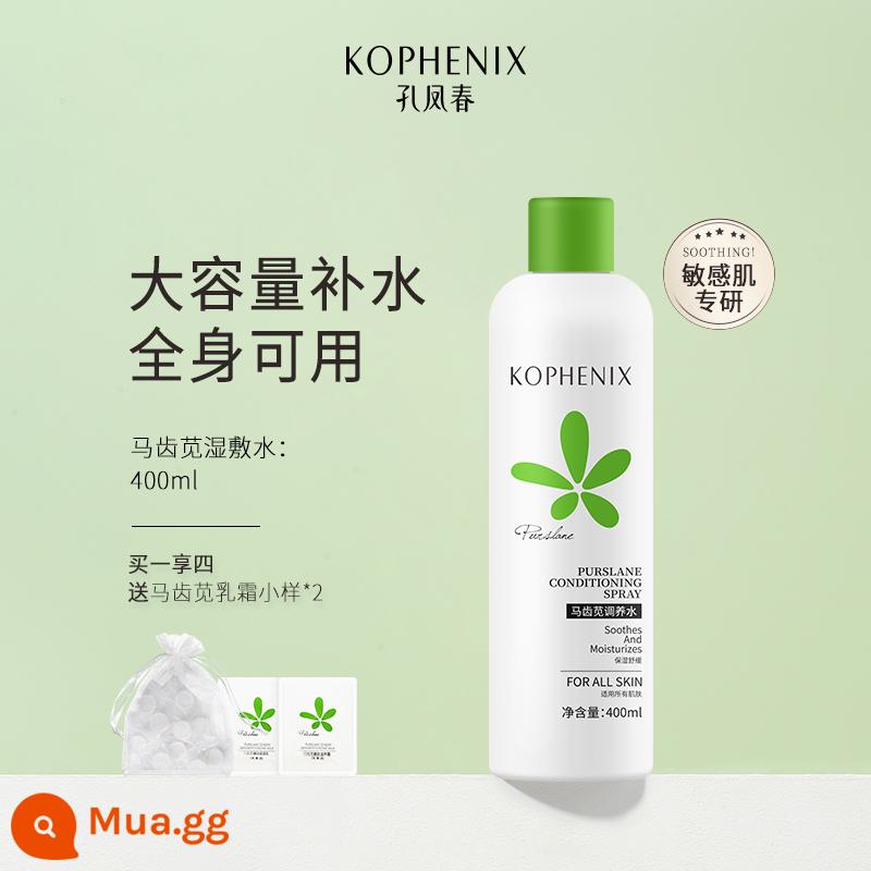 Xịt dưỡng ẩm Kong Fengchun Purslane làm dịu da nhạy cảm Toner dưỡng ẩm Lotion Lotion nước chăm sóc da dành cho nữ sinh - Khuyến nghị lưu trữ nước nén ướt 400ML