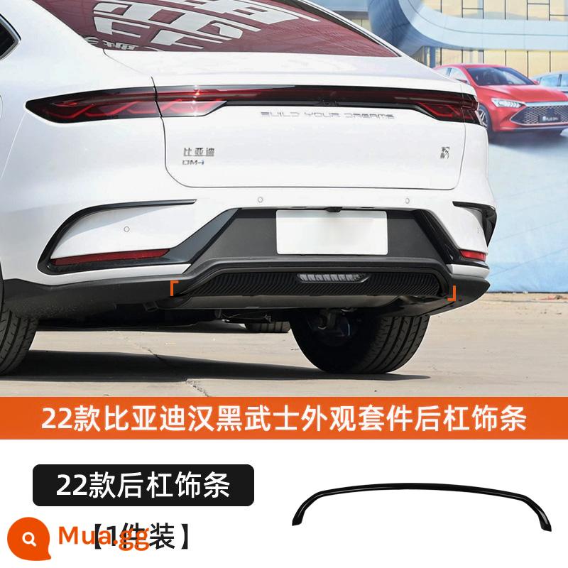 Dành riêng cho BYD Han EV dải trang trí mặt trước giữa lưới ngoại hình dmi đen phụ kiện dm chiến binh đen giữa lưới được sửa đổi - Bộ trang phục chiến binh đen [22 dải trang trí cản sau đặc trưng của người Hán]