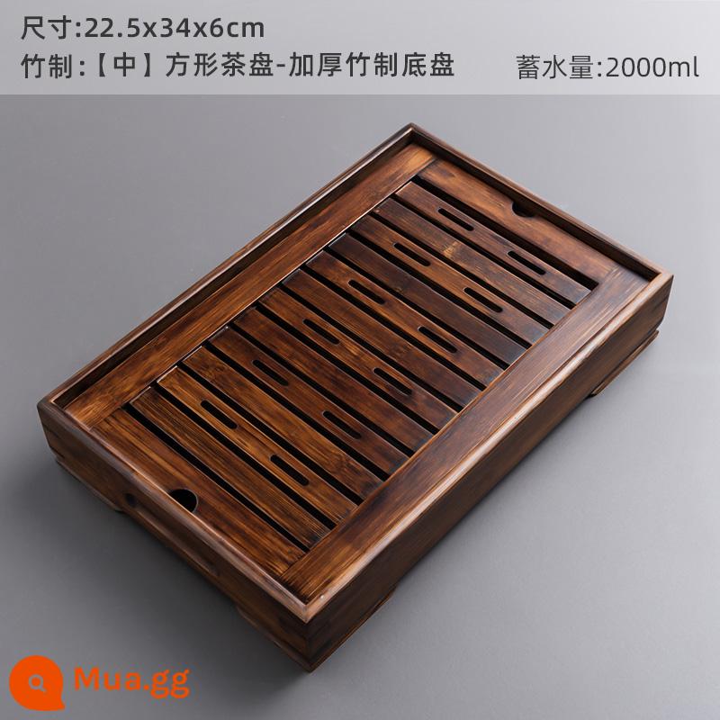 Teeboard Hộ gia đình thoát nước -kiểu trà kiểu Bamboo Biển Biển Ánh sáng sang trọng hiện đại Bong bóng Bong bóng Kung Fu Tea Set Tea Cup Pallet - Cửa sổ đám mây-khung tre dày kích thước trung bình 34*22.5*6cm