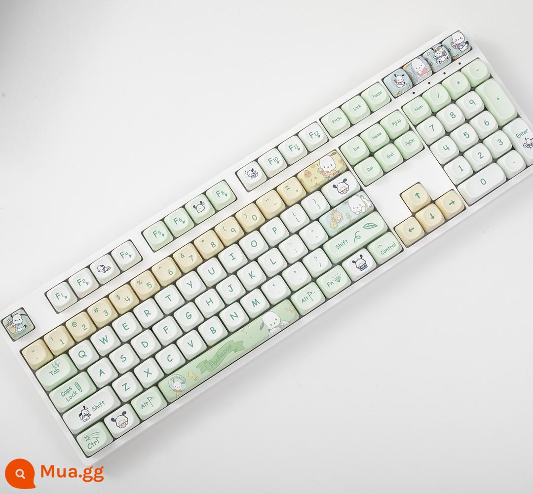 RK108 3 chế độ không dây tùy chỉnh cơ Bộ đèn RGB full-key có thể tráo đổi nóng 104 tắt tiếng 108 phím - TK108 Chó Pacha trắng+MOA