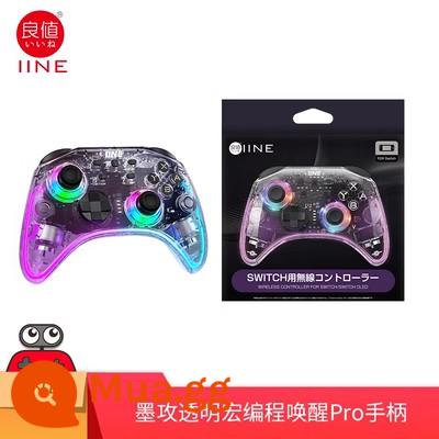 Tay cầm chơi game Switch PRO chính hãng giá trị tốt OLED NS rung không dây Bluetooth bật tay cầm trong suốt - Tính minh bạch trong tấn công mực lập trình đánh thức thế hệ thứ 4