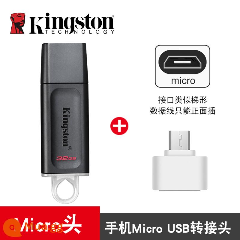 Ổ Đĩa Flash Kingston 32G Màu Xanh Cổng U Máy Tính Chuyên Dụng USB Định Dạng Mỡ Upan64G Ổ Đĩa Flash Chính Thức Flagship Store Xác Thực - Ổ đĩa flash loại đai ốc loại nắp DTX 32g + bộ chuyển đổi otg