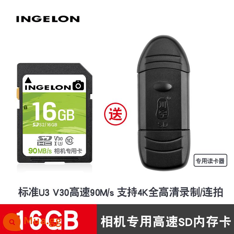 Thích hợp cho bộ nhớ máy ảnh Nikon thẻ sd 16g lưu trữ v30 tốc độ cao D3500B600RD/5600/7500/A100D6Z50 máy ảnh một mắt siêu nhỏ máy ảnh kỹ thuật số một mắt lưu trữ ccd chuyên dụng thẻ cd lớn - [①⑥G] Thẻ SD tốc độ cao dành riêng cho máy ảnh (bao gồm đầu đọc thẻ) có thể chụp khoảng 2.000 ảnh