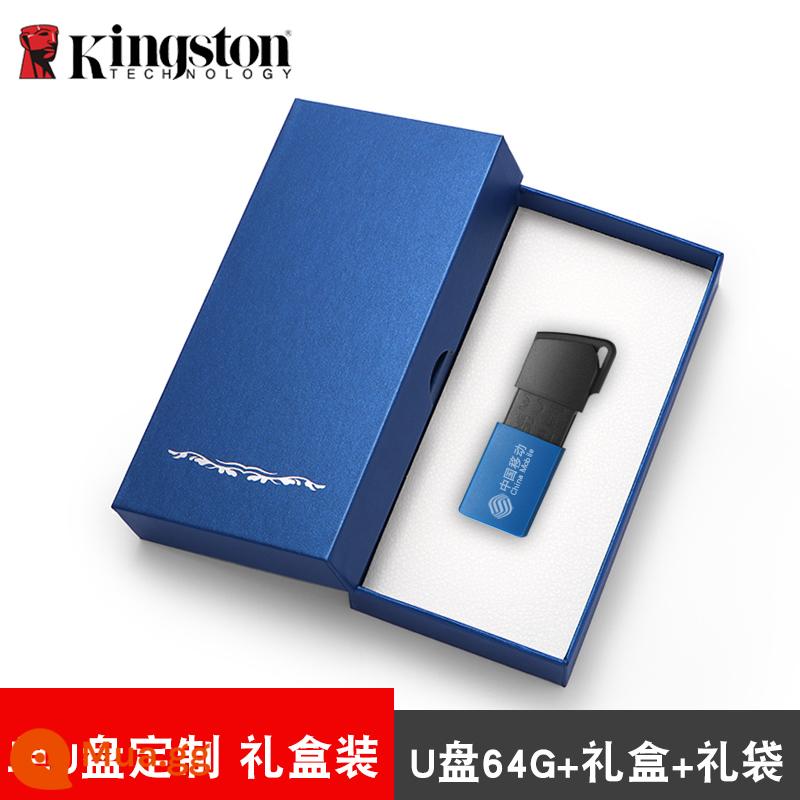 Ổ đĩa flash Kingston 128g nhanh USB3.2 kéo đẩy bằng nhựa loại ổ đĩa flash g có thể thêm mật khẩu cửa hàng flagship chính thức - 64g + tùy chỉnh đĩa U + bộ hộp quà tặng