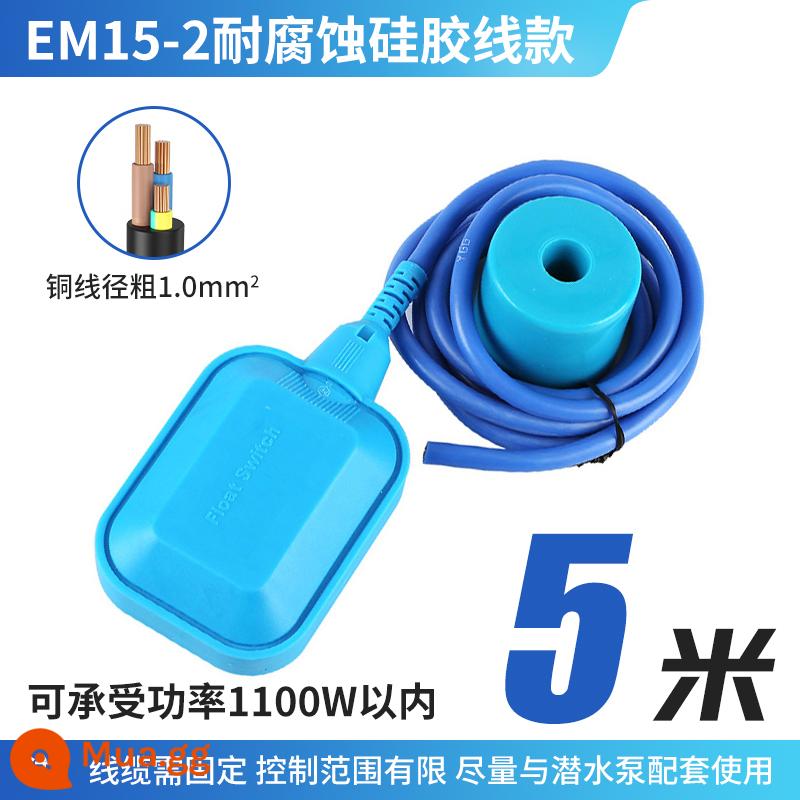 Elico chịu nhiệt độ cao công tắc phao mực nước bộ điều khiển mức chất lỏng silicone chống ăn mòn tháp nước bơm nước tự động - Dây silicon chống ăn mòn và chịu nhiệt độ cao EM15-2 (5 mét)