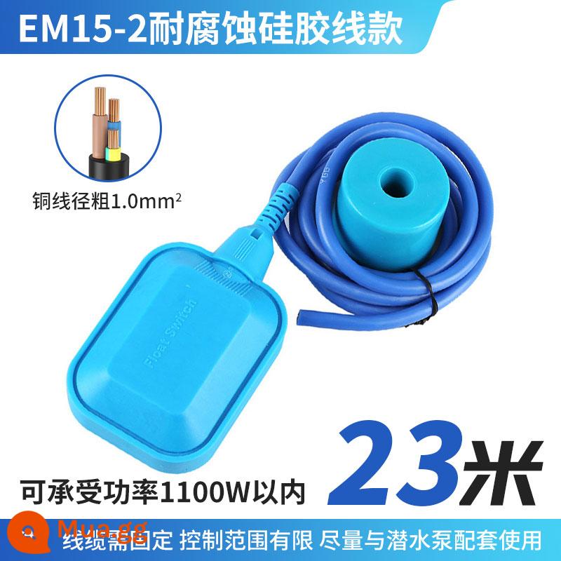 Elico chịu nhiệt độ cao công tắc phao mực nước bộ điều khiển mức chất lỏng silicone chống ăn mòn tháp nước bơm nước tự động - Dây silicon chống ăn mòn và chịu nhiệt độ cao EM15-2 (23 mét)