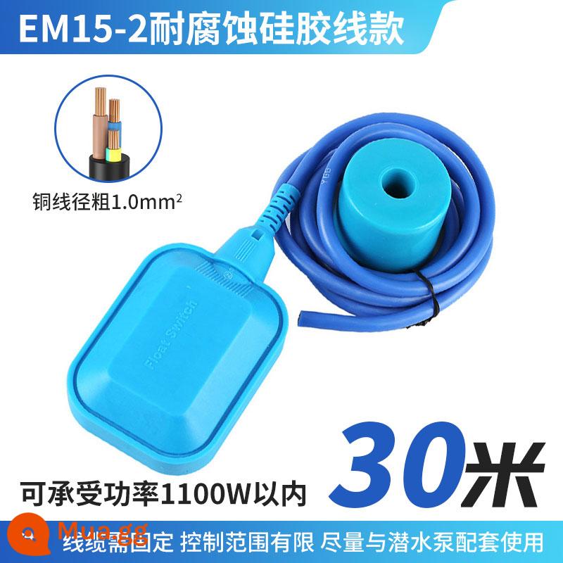 Elico chịu nhiệt độ cao công tắc phao mực nước bộ điều khiển mức chất lỏng silicone chống ăn mòn tháp nước bơm nước tự động - Dây silicon chống ăn mòn và chịu nhiệt độ cao EM15-2 (30 mét)