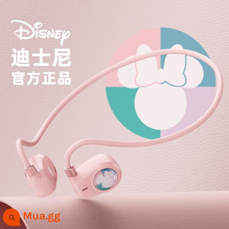 Disney Bone Conduction Tai Nghe Bluetooth Thể Thao Không Dây Đeo Cổ Treo Tai Mẫu New Girls Không In-Ear - Hồng