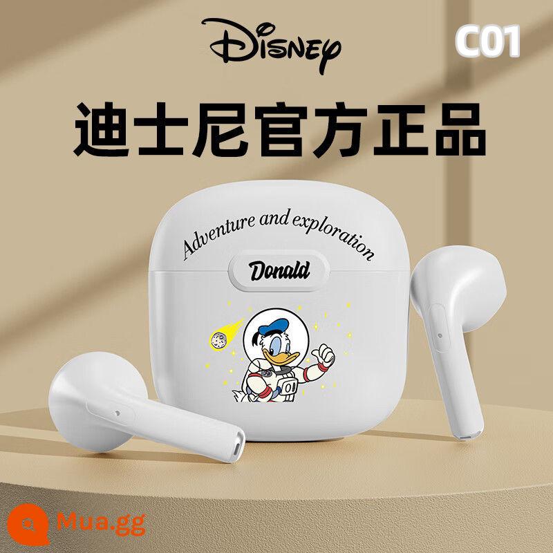 Tai nghe bluetooth không dây Disney giảm tiếng ồn phù hợp cho Huawei Apple Xiaomi chính hãng chất lượng cao dành cho nữ mới 2023 - vịt donald trắng