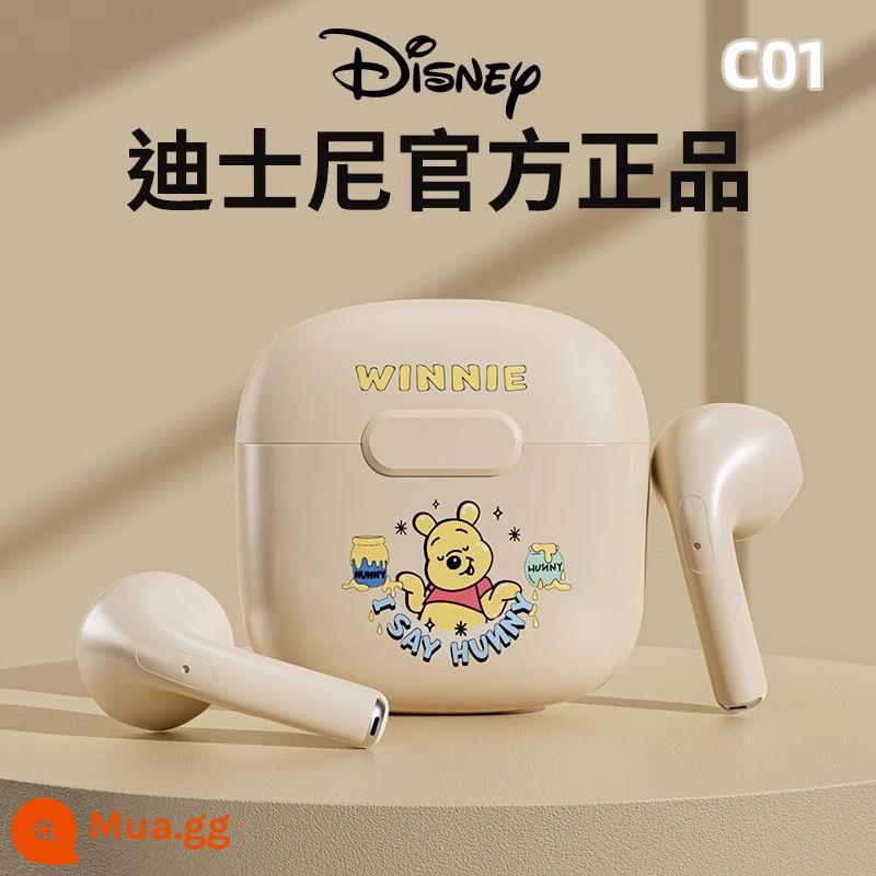 Tai nghe bluetooth không dây Disney giảm tiếng ồn phù hợp cho Huawei Apple Xiaomi chính hãng chất lượng cao dành cho nữ mới 2023 - winnie the pooh màu be