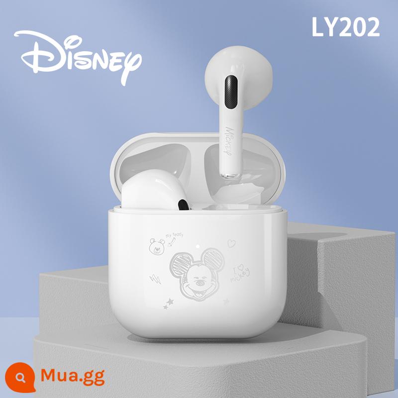 Tai Nghe Bluetooth Chính Hãng Disney Không Dây Thực Sự Chế Độ Chờ Siêu Dài Giảm Tiếng Ồn Áp Dụng Cho Apple Huawei Xiaomi 2023 Mới - Beige - Graffiti Mickey Gold [Kết nối ngay sau khi mở nắp + Giảm tiếng ồn cuộc gọi ENC & thời lượng pin siêu dài]