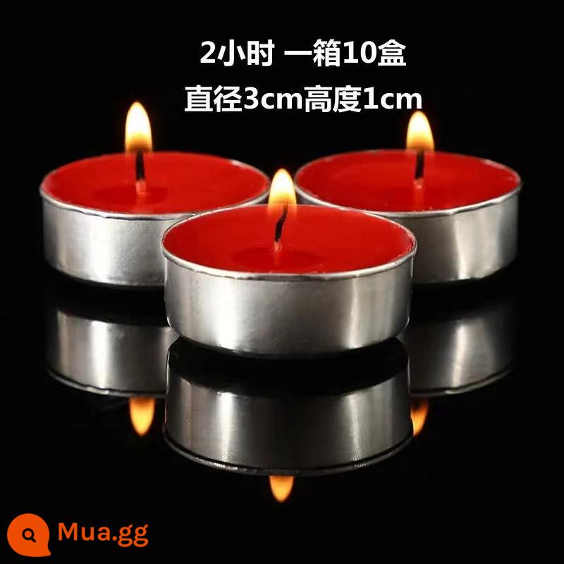 4 giờ 108 viên vỏ nhựa trong suốt vỏ bảo vệ nến ghee không khói nến hộ gia đình luôn sáng đèn cho Phật Sư đèn dầu - Đỏ-2 giờ (100 viên)-1 hộp