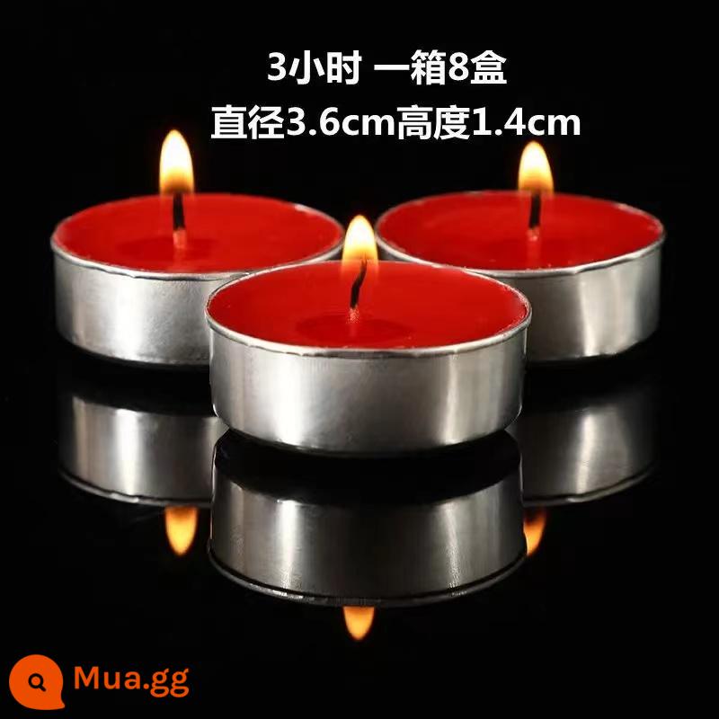 4 giờ 108 viên vỏ nhựa trong suốt vỏ bảo vệ nến ghee không khói nến hộ gia đình luôn sáng đèn cho Phật Sư đèn dầu - Đỏ-3 giờ (100 viên)-1 hộp