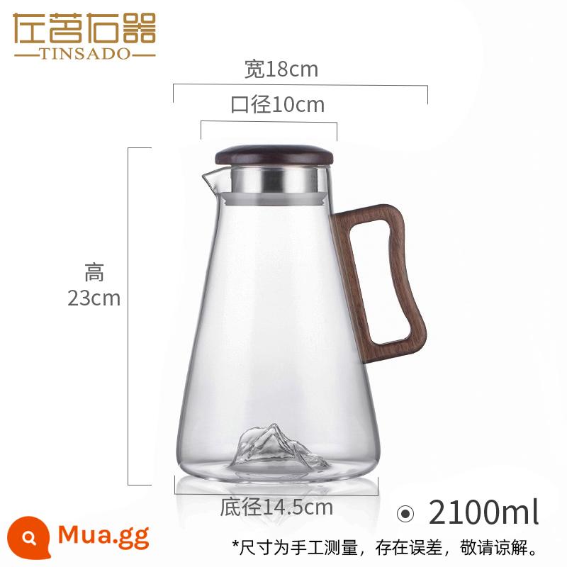 Thiết bị bên trái và phải Guanshan Cup với một cốc thủy tinh Men Mark Cup Cup Water Cup trong suốt TEBETAN TEA TEA - Xem núi trong suốt