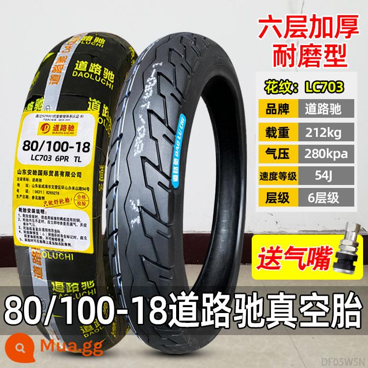 Zhengxin Tyre 90/90-18 lốp không săm 100/80-18 lốp địa hình lốp trước lốp sau lốp xe máy Hạ Môn - Lốp không săm 6 lớp Luchi 80/100-18 (dày - bảo hành 3 năm)