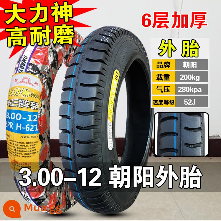 Lốp Triều Dương 3.00/3.50/3.75-12 lốp dây thép xe điện ba bánh lốp 300/350/375/400 - 3.00-12 Lốp dày 6 lớp Triều Dương