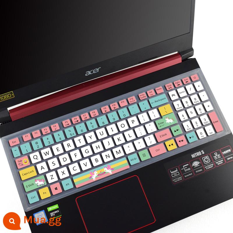 Acer Màng bảo vệ bàn phím Acer Shadow Knight 4 Máy tính xách tay AN515 NITRO 5 Đế che bụi máy tính Shadow Knight 3 thế hệ phiên bản nâng cao Vỏ silicon chống nước hình cô gái hoạt hình dễ thương - [Hiệp sĩ bóng tối 4] Kỳ lân