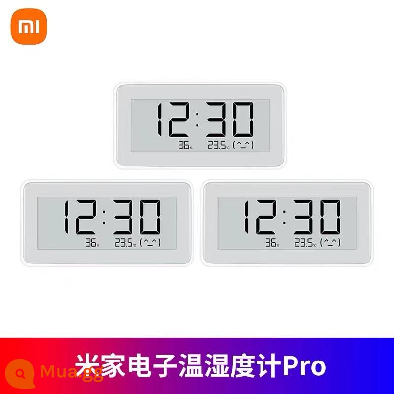 Máy đo nhiệt độ và độ ẩm điện tử Xiaomi Mijia Đồng hồ điện tử giám sát chuyên nghiệp Bluetooth điện tử gia đình trong nhà đồng hồ có độ chính xác cao - Nhiệt ẩm kế Pro (3 gói)