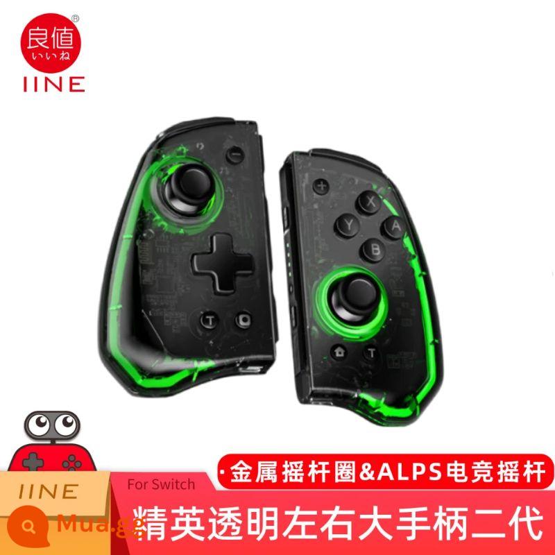 Giá trị tốt Nintendo Switch Joycon Elite Tay cầm chuyên nghiệp Bluetooth NS xung quanh Demon Mech Wake Up - [Giá tốt] Elite màu đen trong suốt thế hệ thứ 2