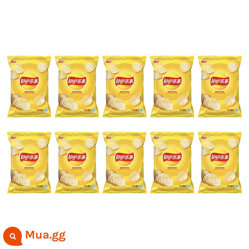 Lay's Khoai Tây Chiên Gói Lớn 70G * 10 Túi Thực Phẩm Phồng Gói Quà Ăn Vặt Snack Chính Hãng Khoai Tây Chiên Bán Buôn - [10 túi] Hương vị cổ điển nguyên bản 70g*10 túi