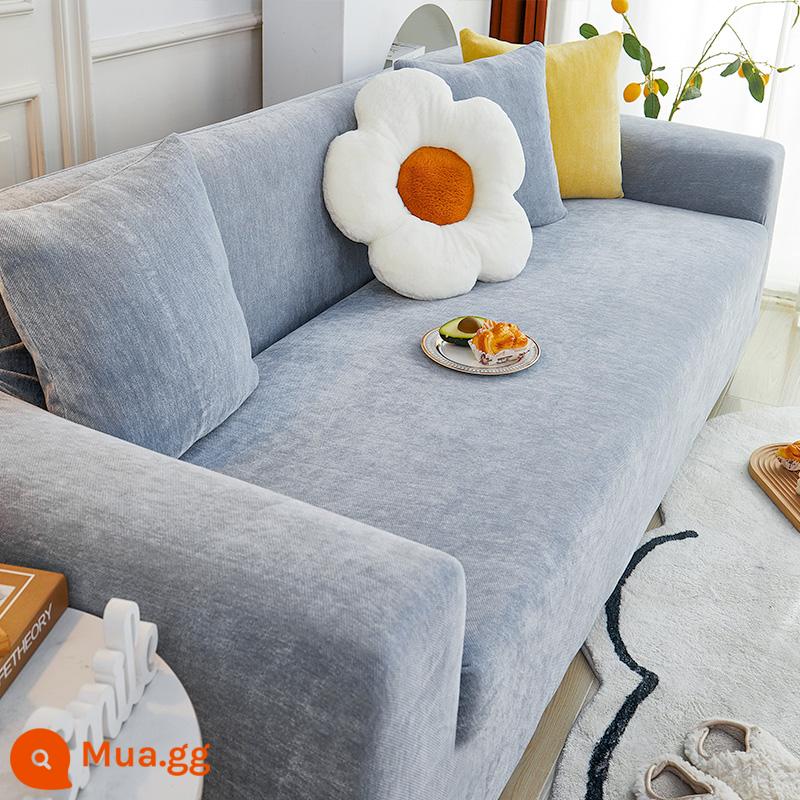 Voan Bốn Mùa Đa Năng Ghế Sofa Tất Cả Đa Năng Ghế Sofa 2022 Mới Đệm Chống Trơn Trượt Bao Khăn Vải - Màu xám trung tính Yunmo