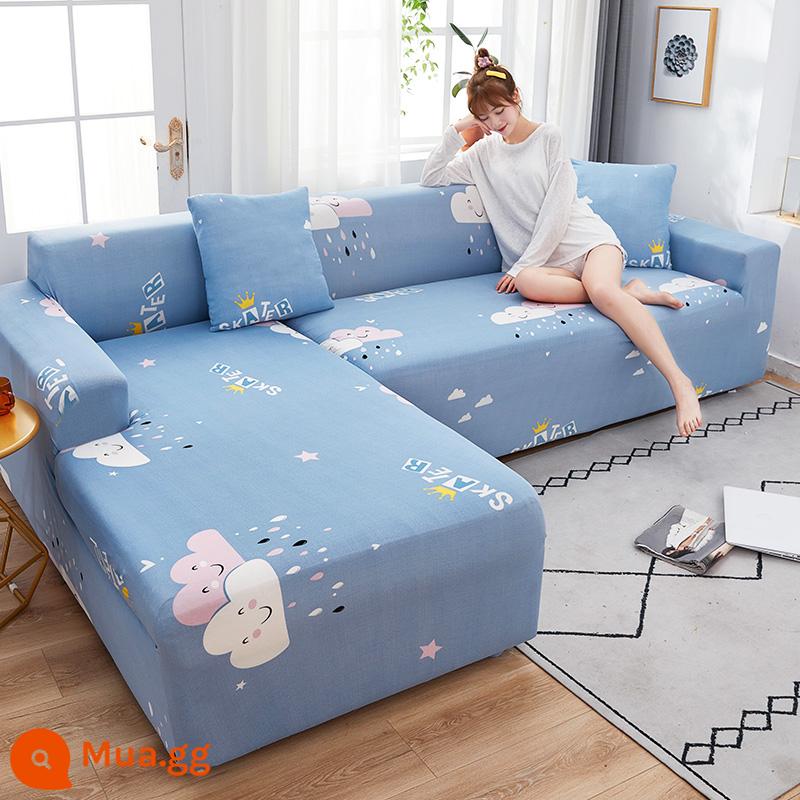 Ghế Sofa Co Giãn Bao Gồm Tất Cả Đa Năng Bao Bắc Âu Đơn Giản Hiện Đại Bao Đa Năng Bao Khăn Sofa Phát Hành Full Vải - bầu trời xanh và những đám mây trắng