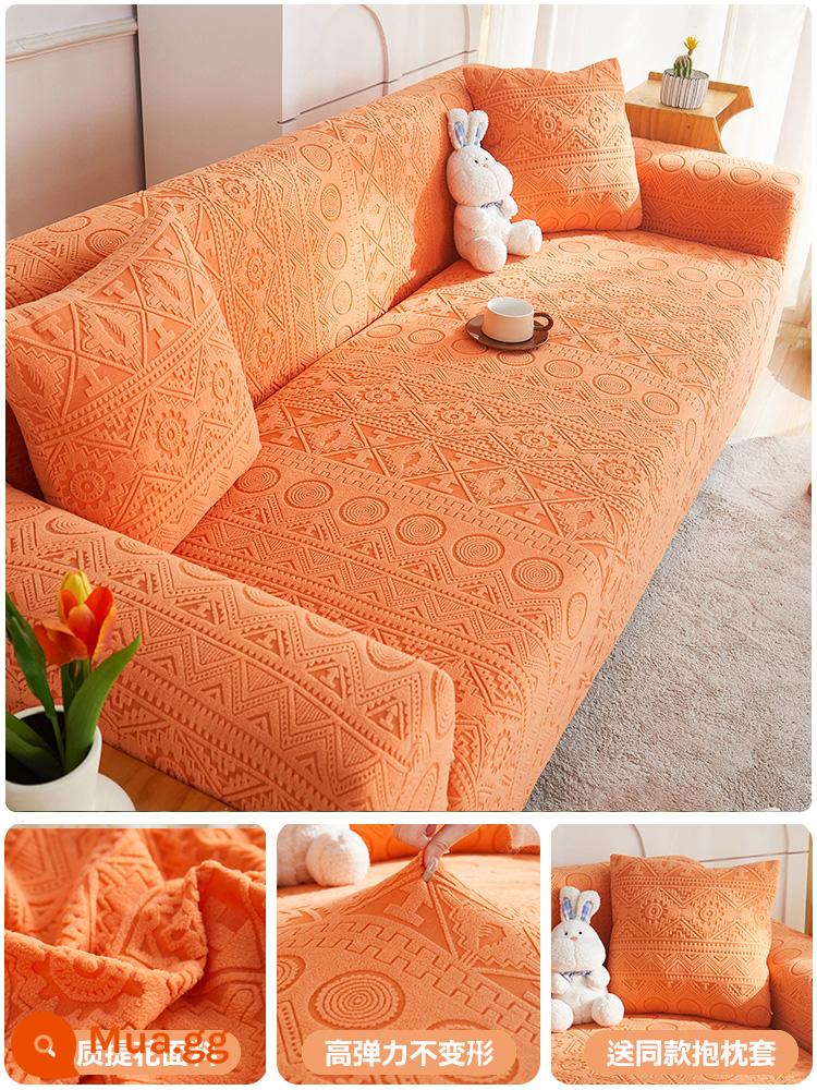 Vỏ bọc ghế sofa đàn hồi bằng nhung Jacquard Vỏ bọc đa năng bao gồm tất cả các loại chống mèo chống trầy xước phổ biến bốn mùa mới 2023 vỏ bọc ghế sofa mùa thu đông - Mia-Cam