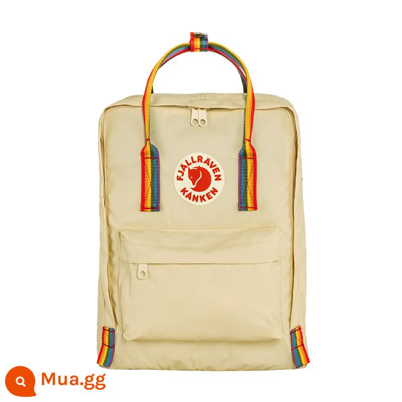 Thụy Điển đích thực Fjallraven cáo bắc cực ba lô Kanken nam nữ nhẹ ba lô du lịch túi thể thao - Sồi nhạt/Dải cầu vồng 115-907