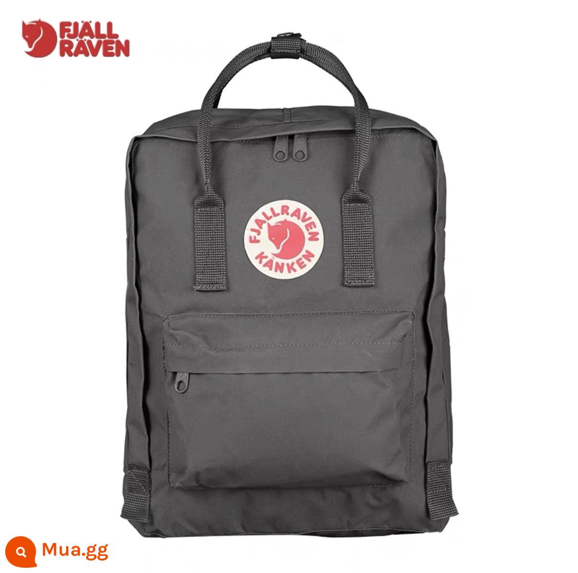 Thụy Điển đích thực Fjallraven cáo bắc cực ba lô Kanken nam nữ nhẹ ba lô du lịch túi thể thao - Xám đậm siêu xám 046