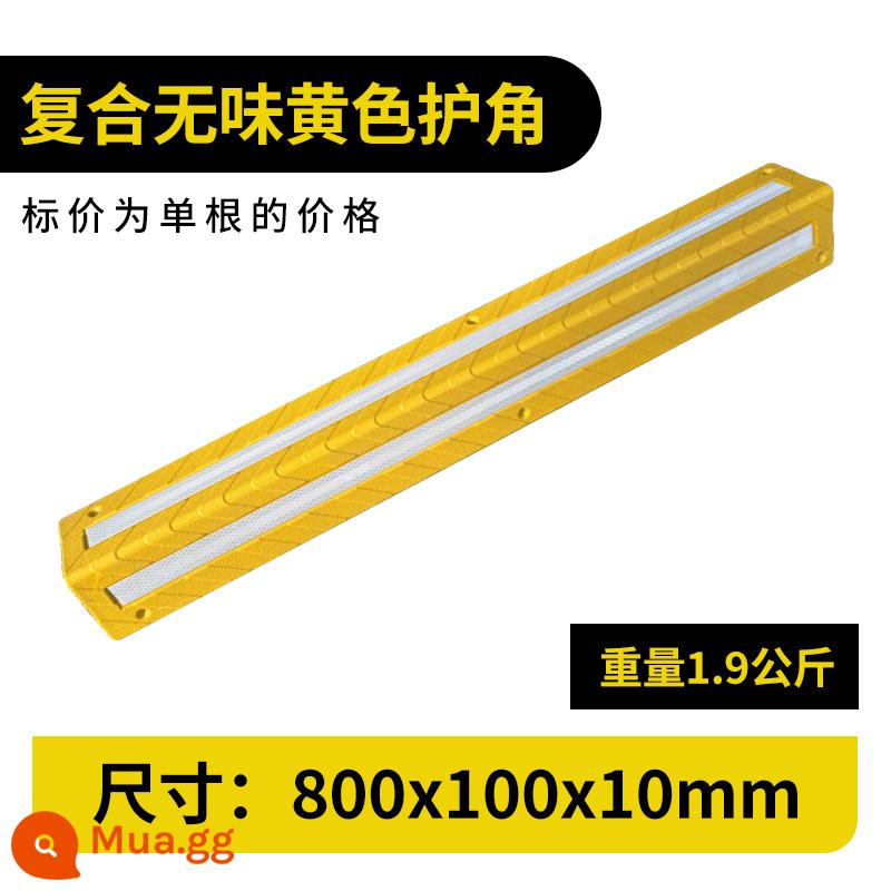 Cao su góc xe dải chống va chạm góc bảo vệ góc chống va chạm Dải góc PVC dày nhà để xe dải cảnh báo giao thông phản quang - Vàng 80*10*1 (cm)