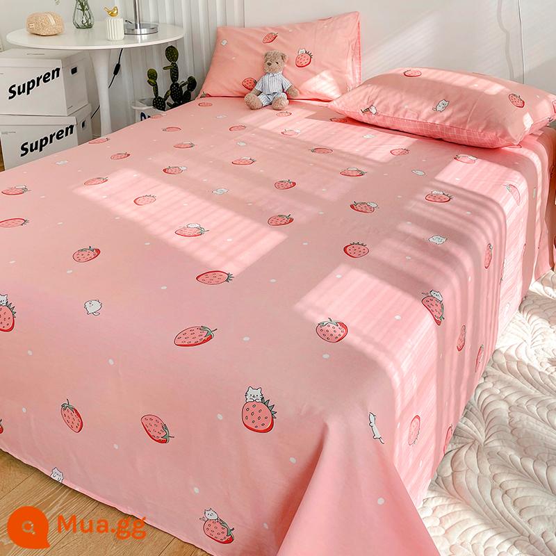 Hoạt Hình 100 Tấm Cotton Một Mảnh Ký Túc Xá Trẻ Em Đơn Đôi Chăn Đơn Học Sinh Cậu Bé Áo Gối Ba Bộ - giấc mơ của cô gái