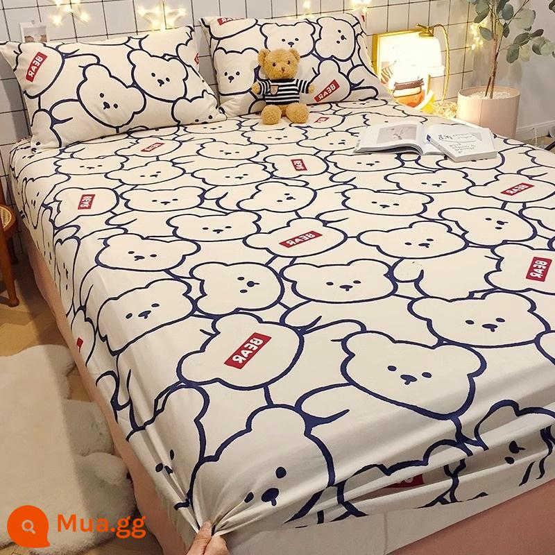 Túi ngủ cotton màu đỏ lưới một mảnh cotton mùa hè ga trải giường cho trẻ em nệm túi giường chống bụi ga trải giường bộ ba món trọn gói - Nhóm thú cưng dễ thương