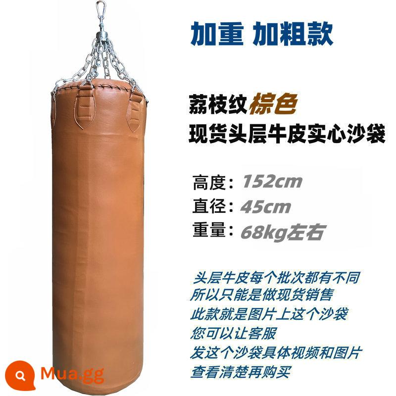 Guangzhou Xiangpai Bag Túi Sand Lớp đầu Couture Pure Orange Custom Custom Boxing Boxing hộ gia đình 抟 广 广 广 广 - Bao cát da bò đính đá màu nâu, cao 1,52m, đường kính 45cm, nặng 68kg